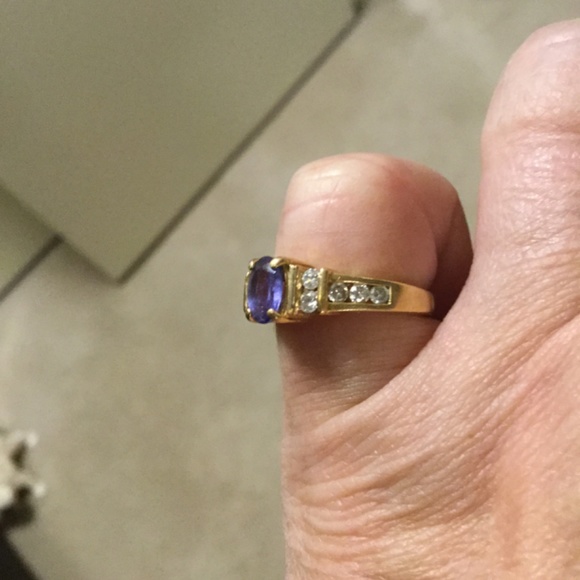 Womens tanzanite and diamond ring - Picture 4 of 4